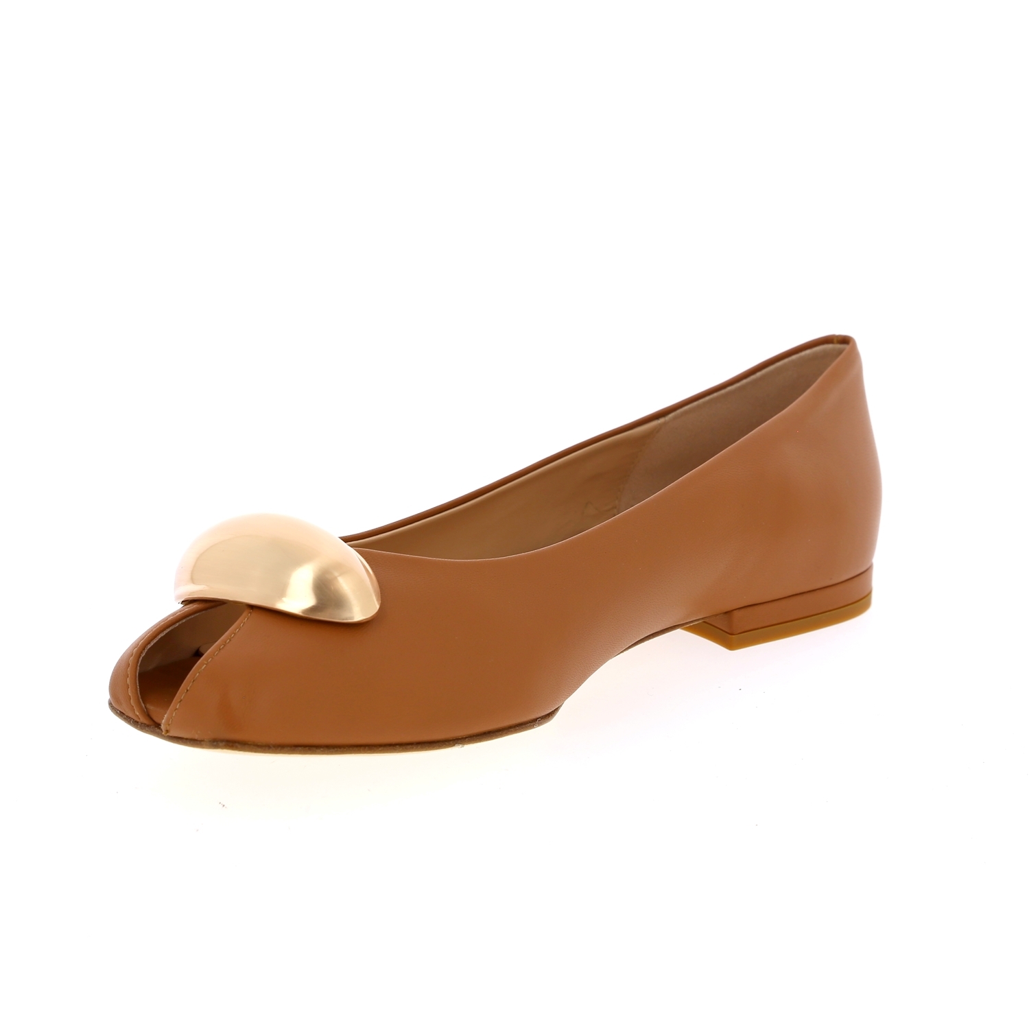 Zoom Delaere ballerines cognac