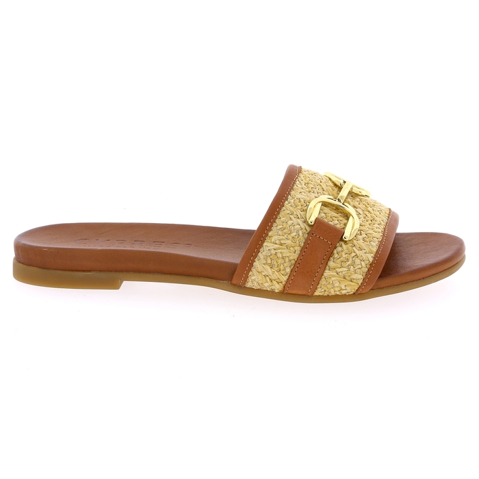 Cypres muiltjes - slippers cognac cognac