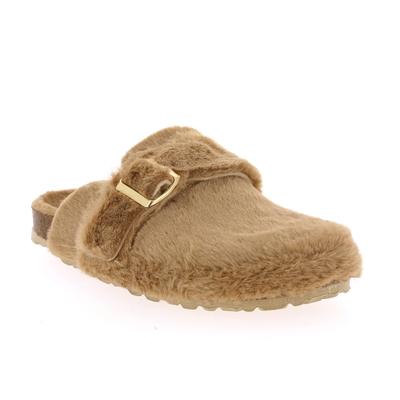Cypres pantoffels camel