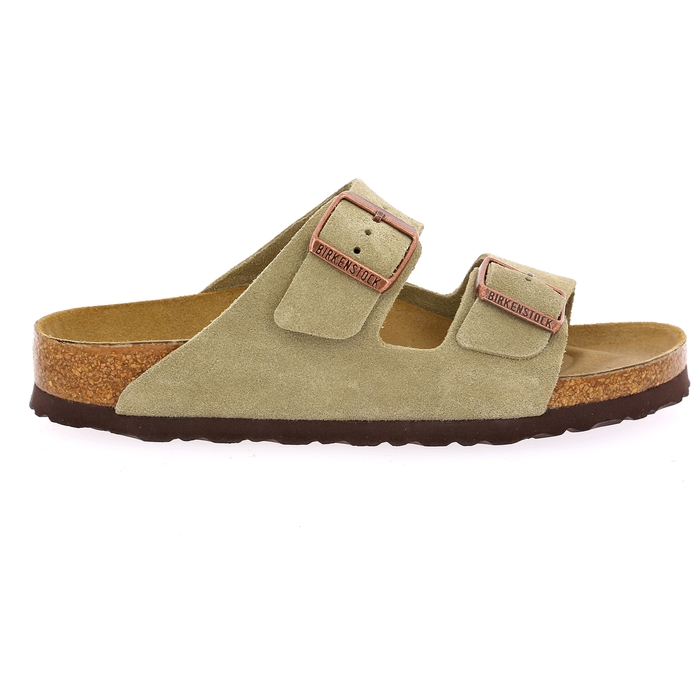 Birkenstock muiltjes - slippers taupe taupe