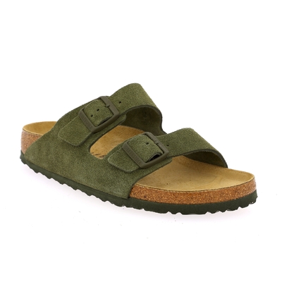 Birkenstock muiltjes kaki
