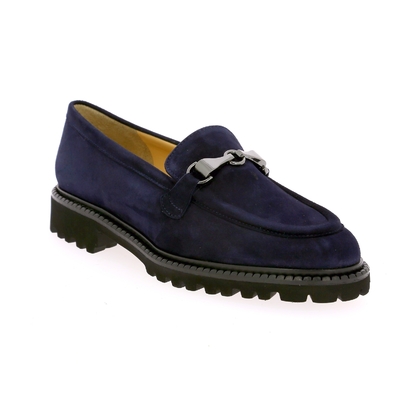 Brunate instappers - instapschoenen blauw