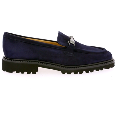 Brunate instappers - instapschoenen blauw