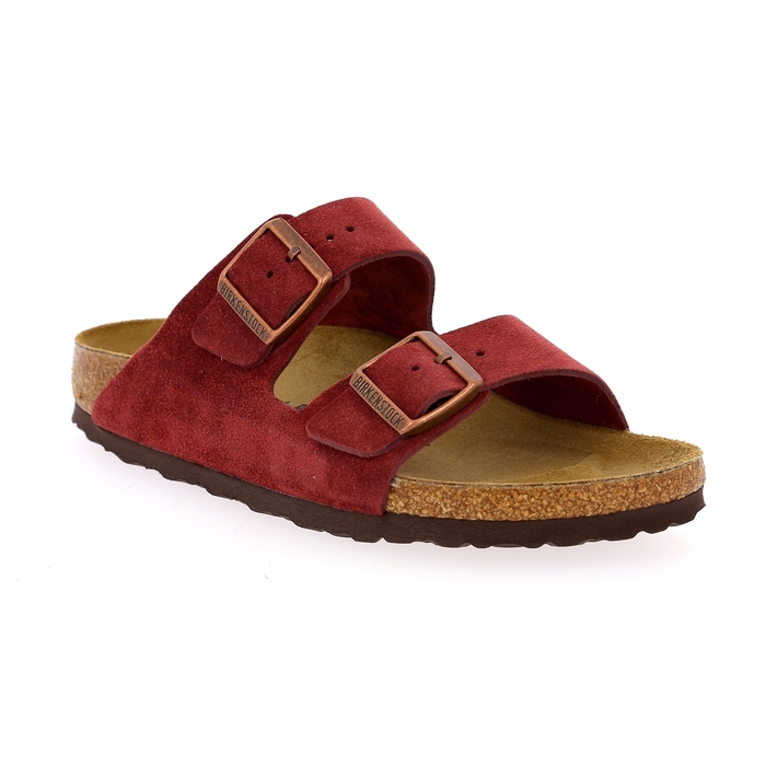 Birkenstock muiltjes - slippers bordeaux bordeaux