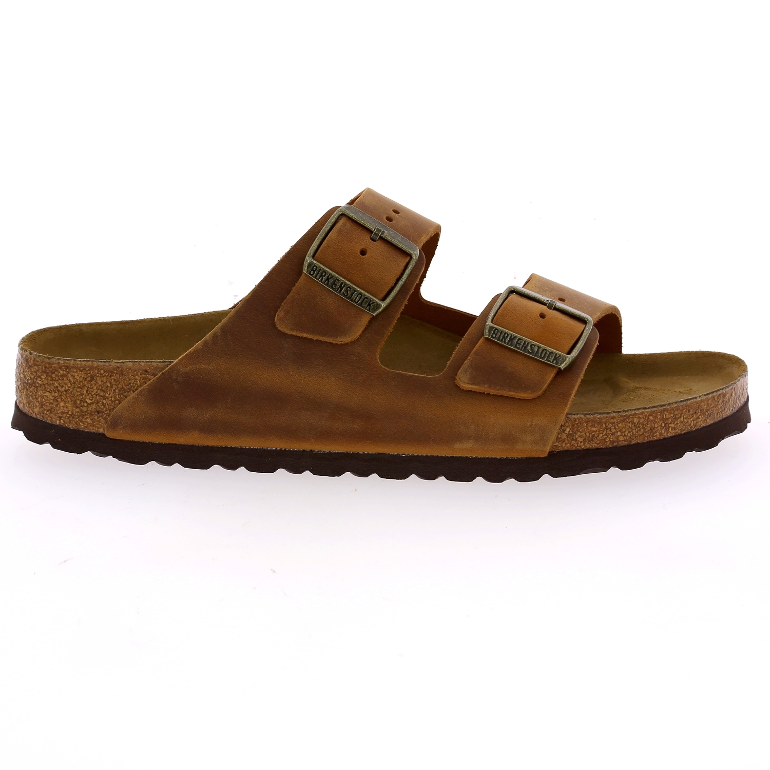Zoom Birkenstock muiltjes cognac