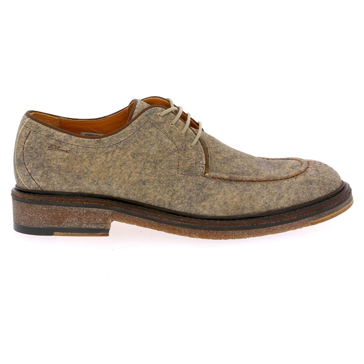 Zoom Floris Van Bommel veterschoenen camel