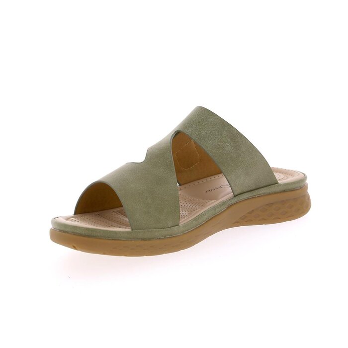Muiltjes - slippers Ella Cruz kaki