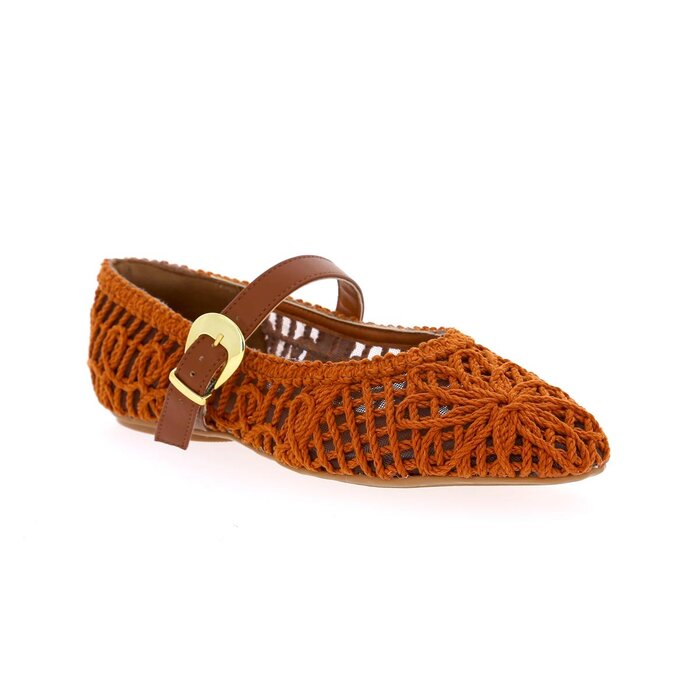 Valentina Ballerines cognac