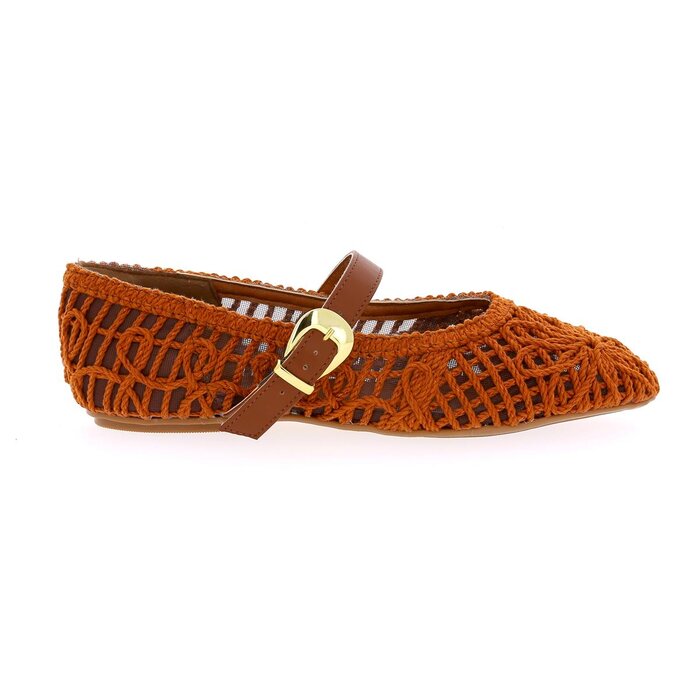 Valentina Ballerines cognac