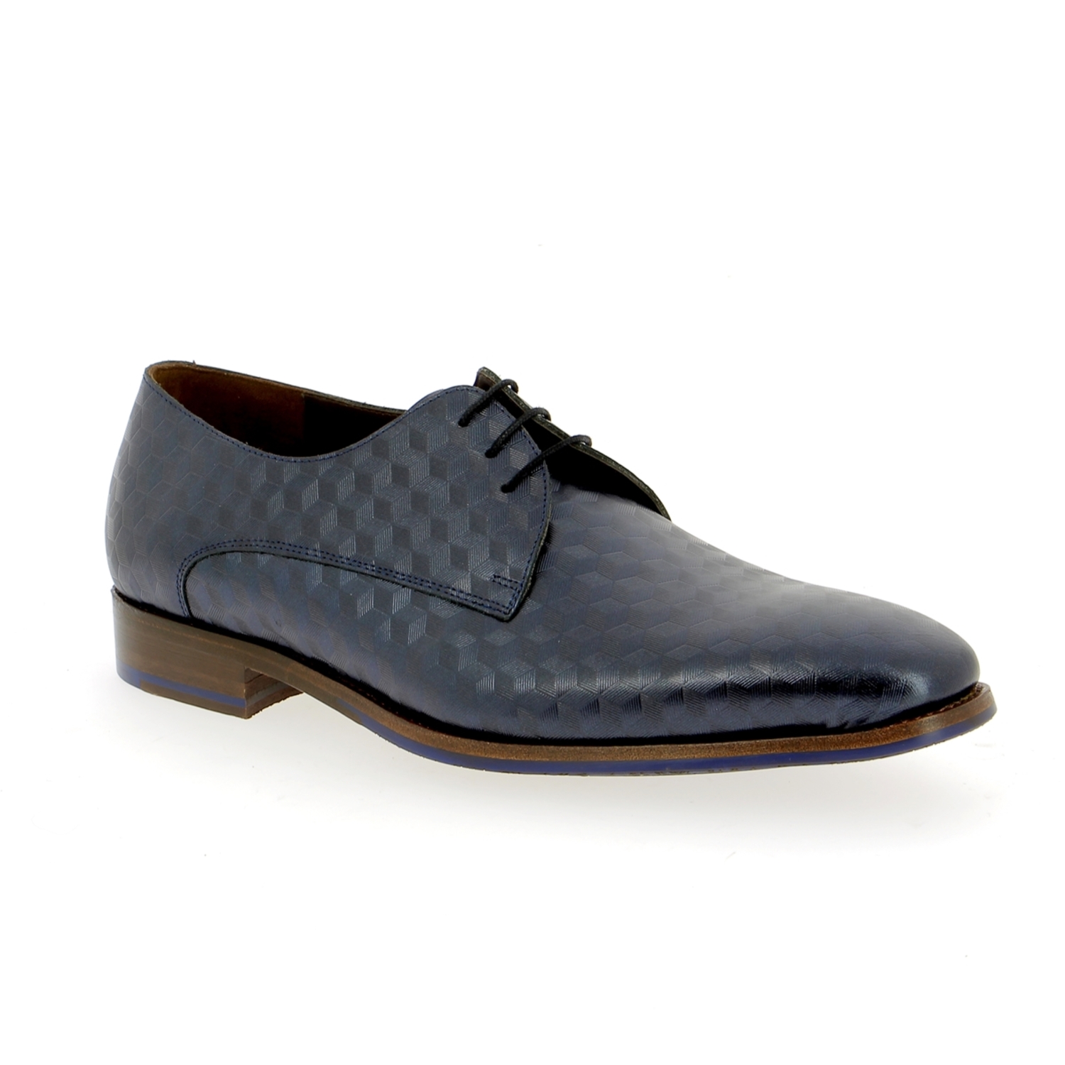 Zoom Floris Van Bommel veterschoenen blauw