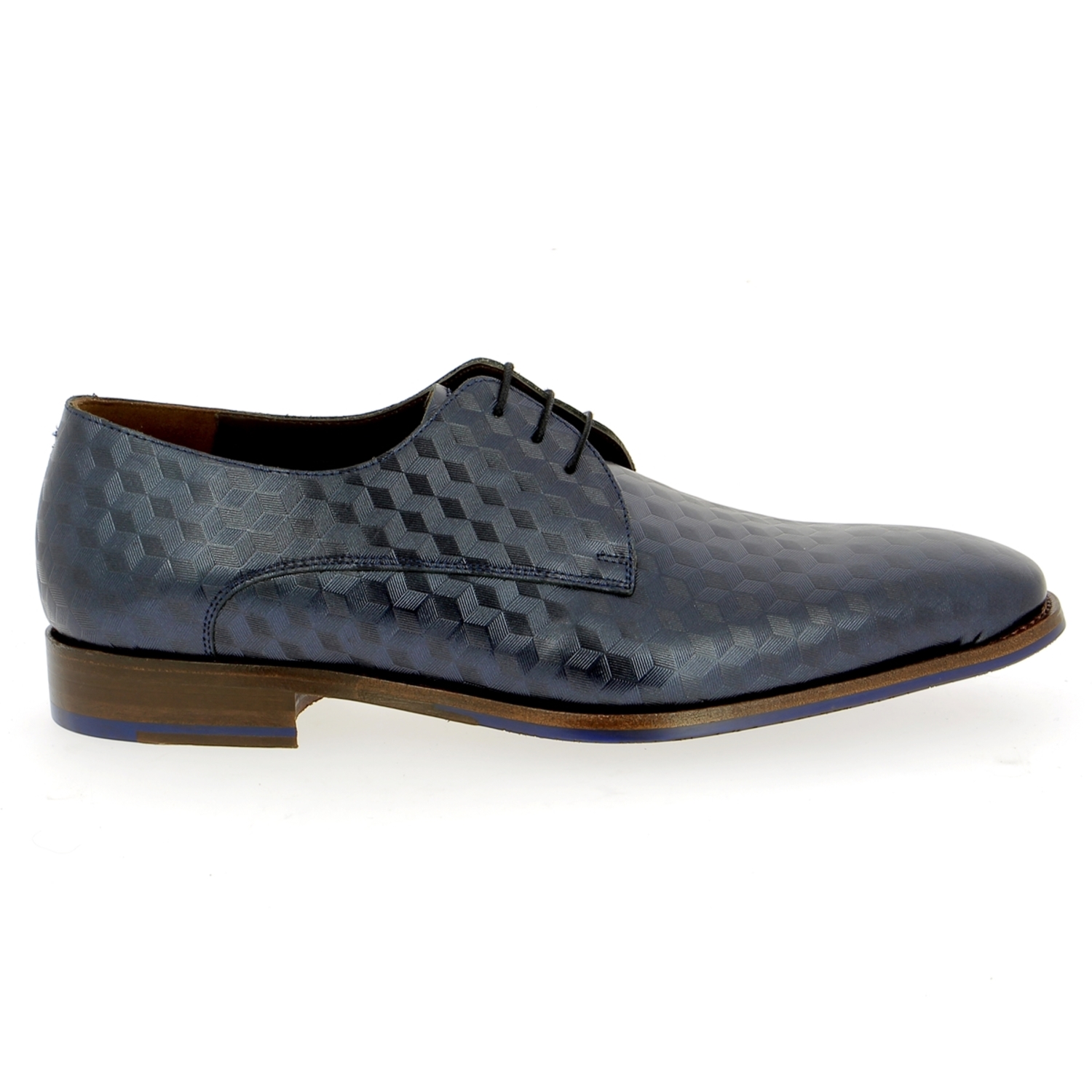 Zoom Floris Van Bommel veterschoenen blauw