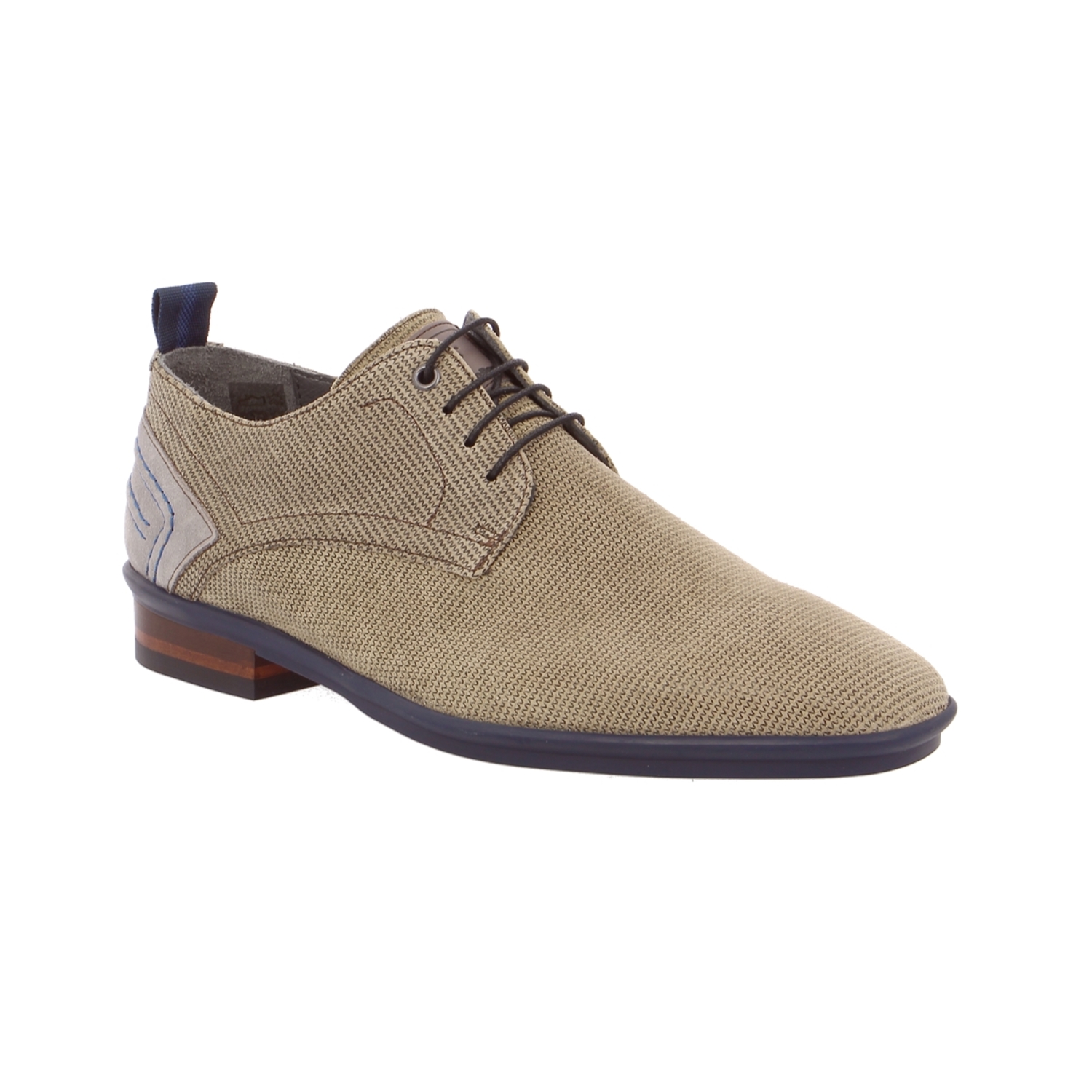 Zoom Floris Van Bommel veterschoenen taupe