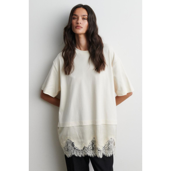 Second Female Vaccara Lace Tee t-shirt beige