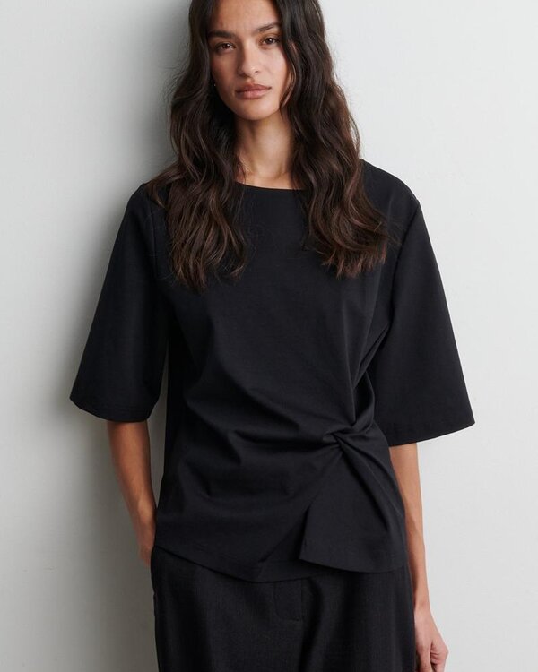 Second Female Arkai Drape Tee t-shirt noir
