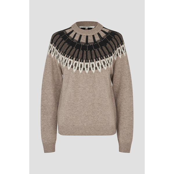 Second Female Arlo Knit O Neck pull beige