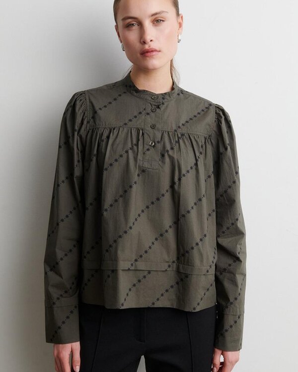 Second Female Jasmina LS Blouse blouse kaki