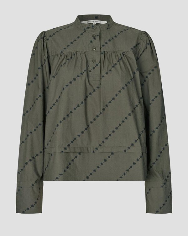 Second Female Jasmina LS Blouse blouse kaki