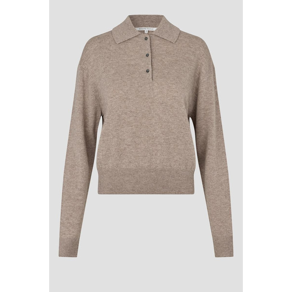 Second Female Longo Knit LS Collar pull taupe