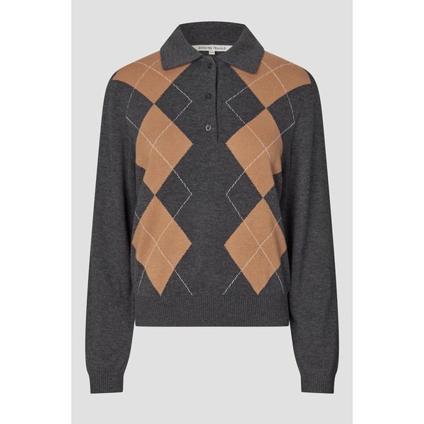 Second Female Shailene Knit Polo polo gris