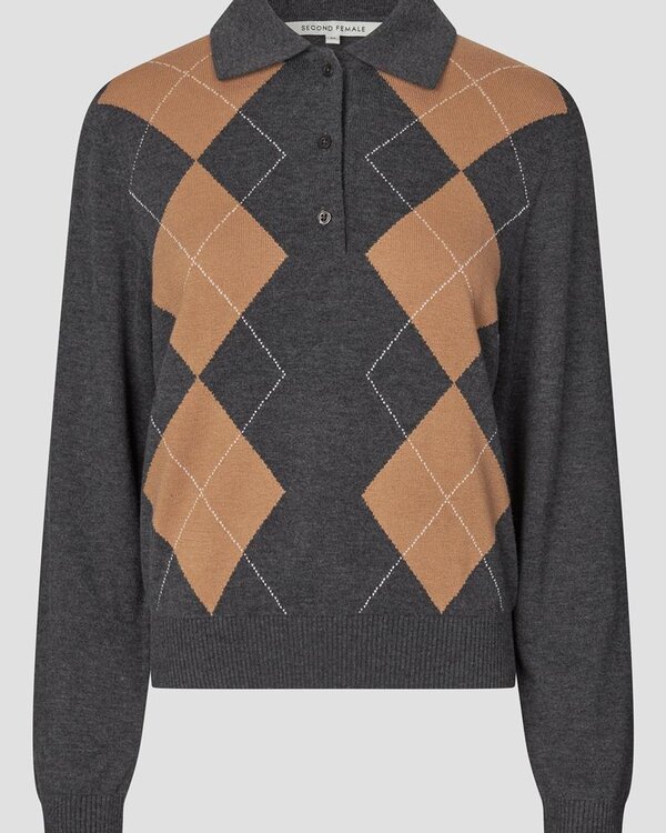 Second Female Shailene Knit Polo polo gris