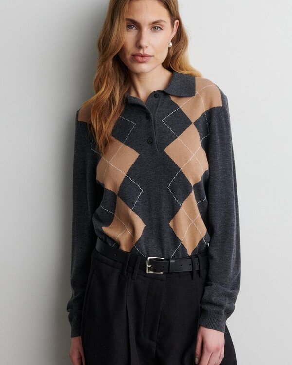 Second Female Shailene Knit Polo polo gris