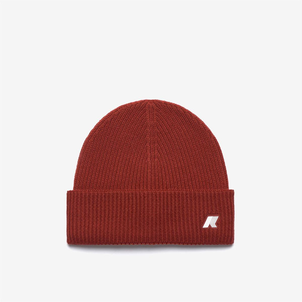 Kway Brice Cardigan Stitch WOOL mutsen rood