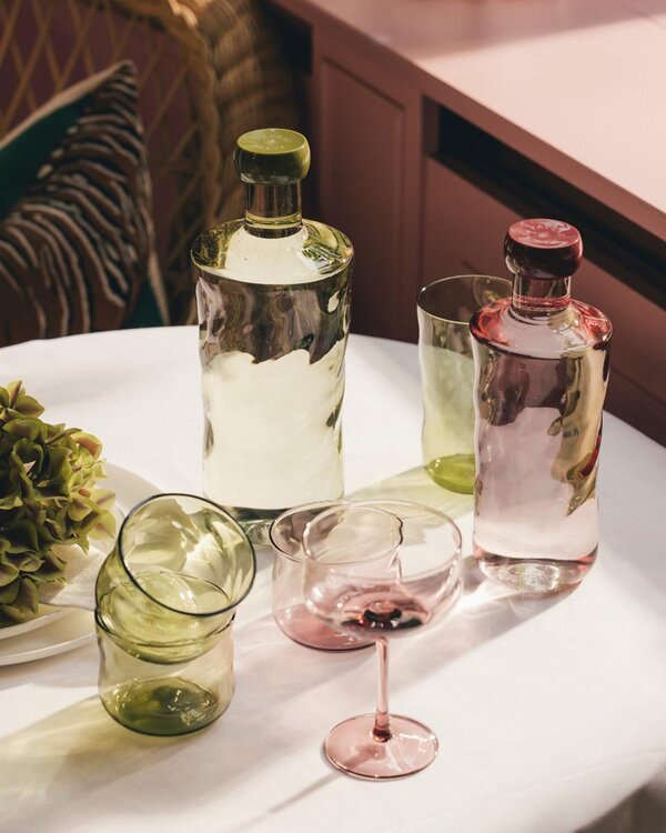 Paveau Swirl Tumbler Glasses decoratie kaki