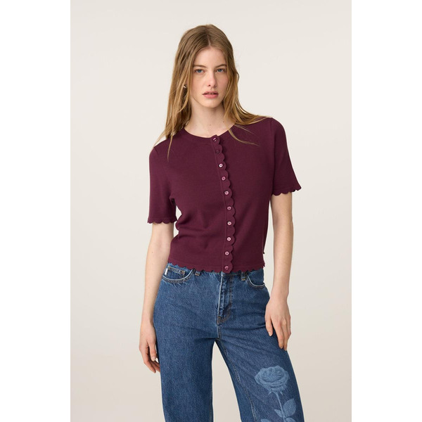 Fabienne Chapot Scarlett Short Sleeve Cardigan cardigan bordeaux