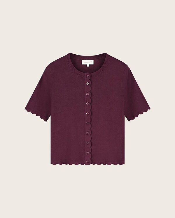Fabienne Chapot Scarlett Short Sleeve Cardigan cardigan bordeaux