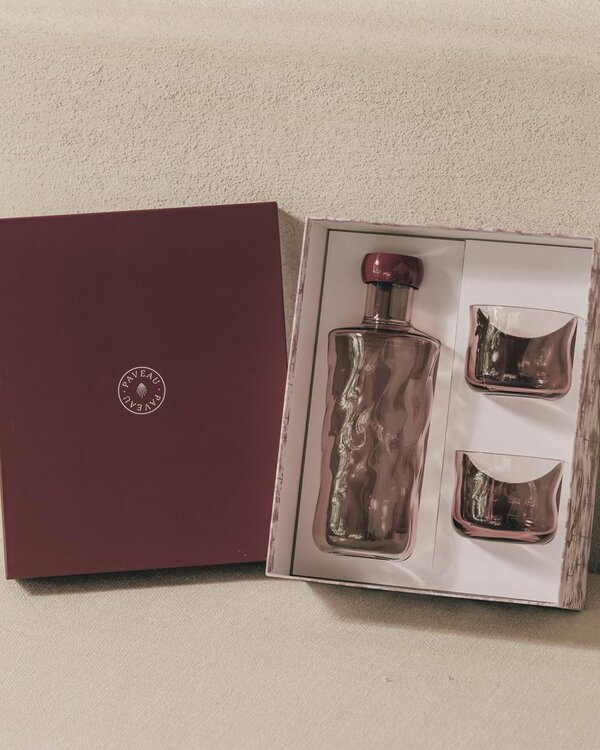 Paveau Swirl Gift Set decoratie bordeaux