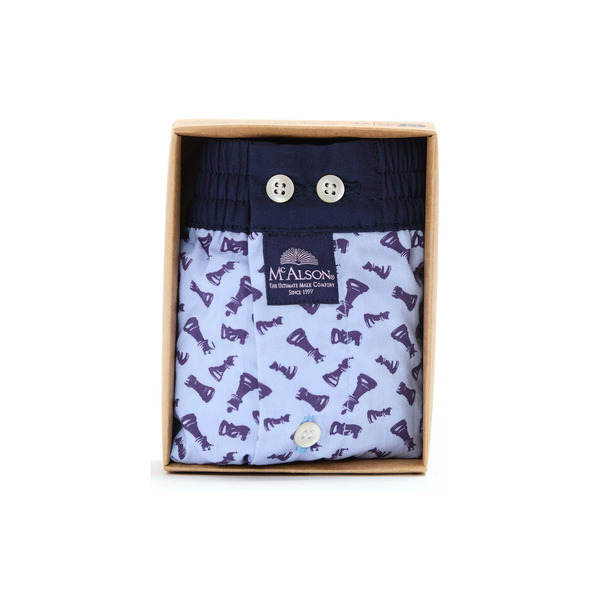 Mcalson Schaakprint ondergoed blauw
