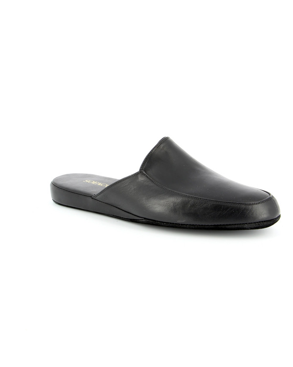 Sofacq hommes pantouffles noir 610KP