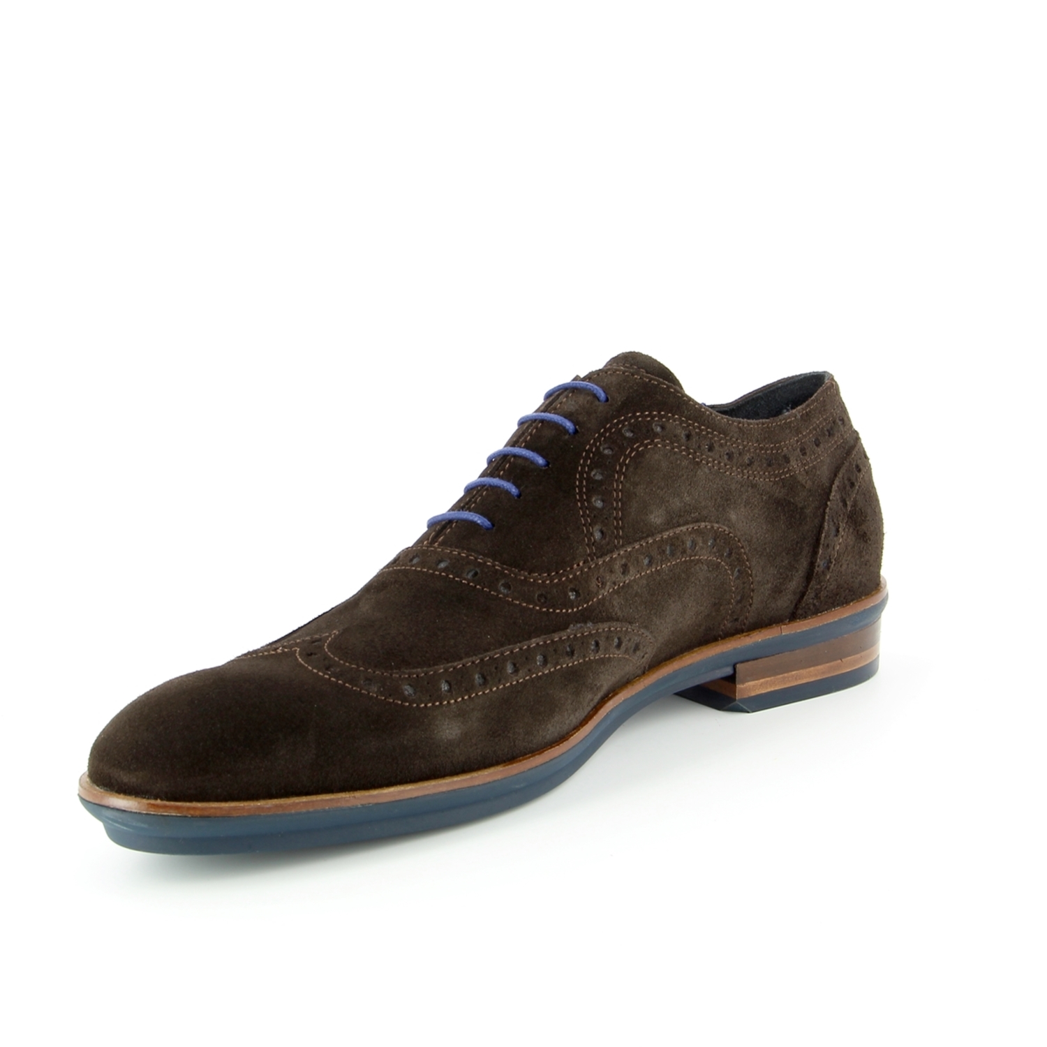 Zoom Floris Van Bommel veterschoenen bruin