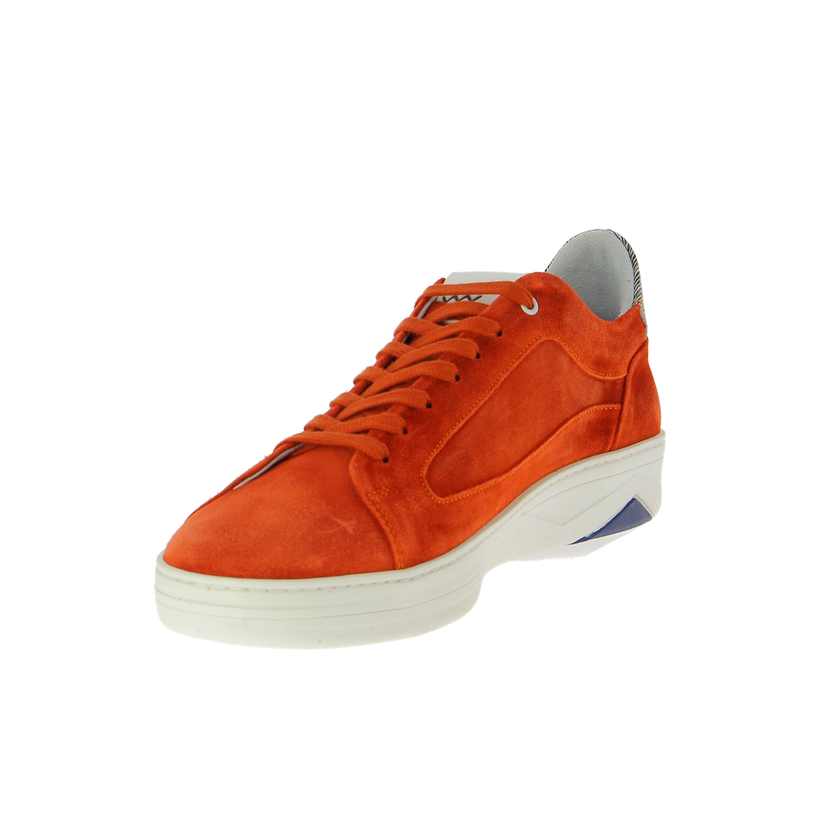 Floris Sneaker 16339/01 Oranje Print Suede Combi - Bormans Modeschoenen