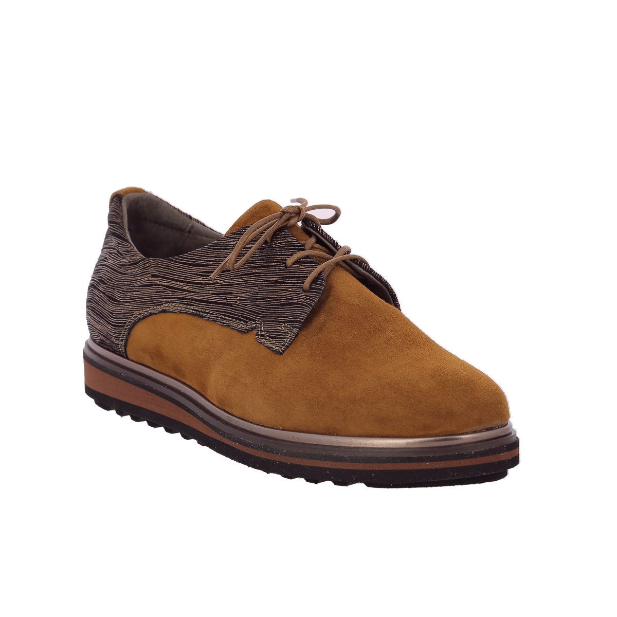 Softwaves veterschoen - sneaker cognac - damesschoenen | Schoenen Mayfair