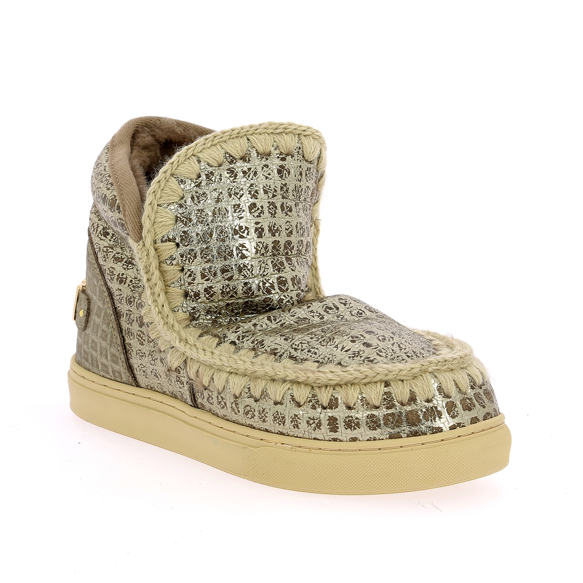 Taupe Instap Snowboot met Sleehak - Uwantisell.nl