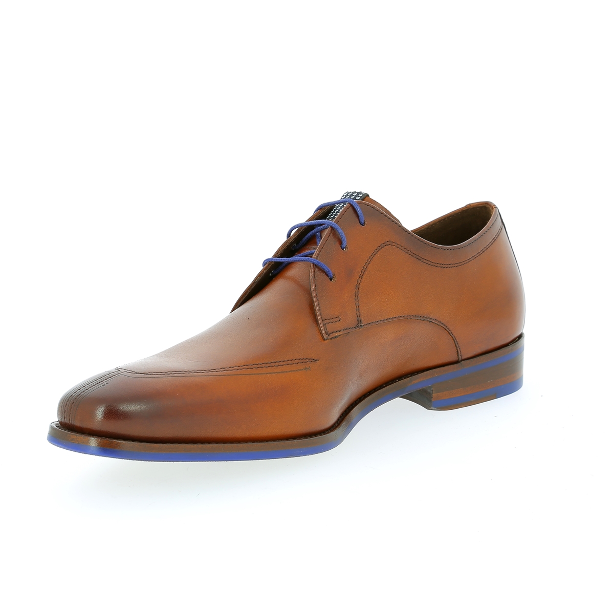 Floris Van Bommel Veterschoenen cognac