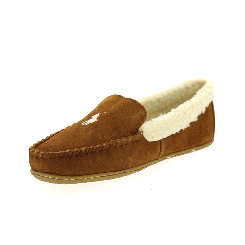 Pantoffels Ralph Lauren cognac