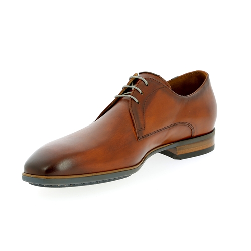 Floris Van Bommel Veterschoenen cognac