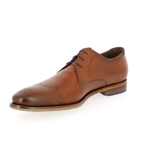 Floris Van Bommel Veterschoenen cognac