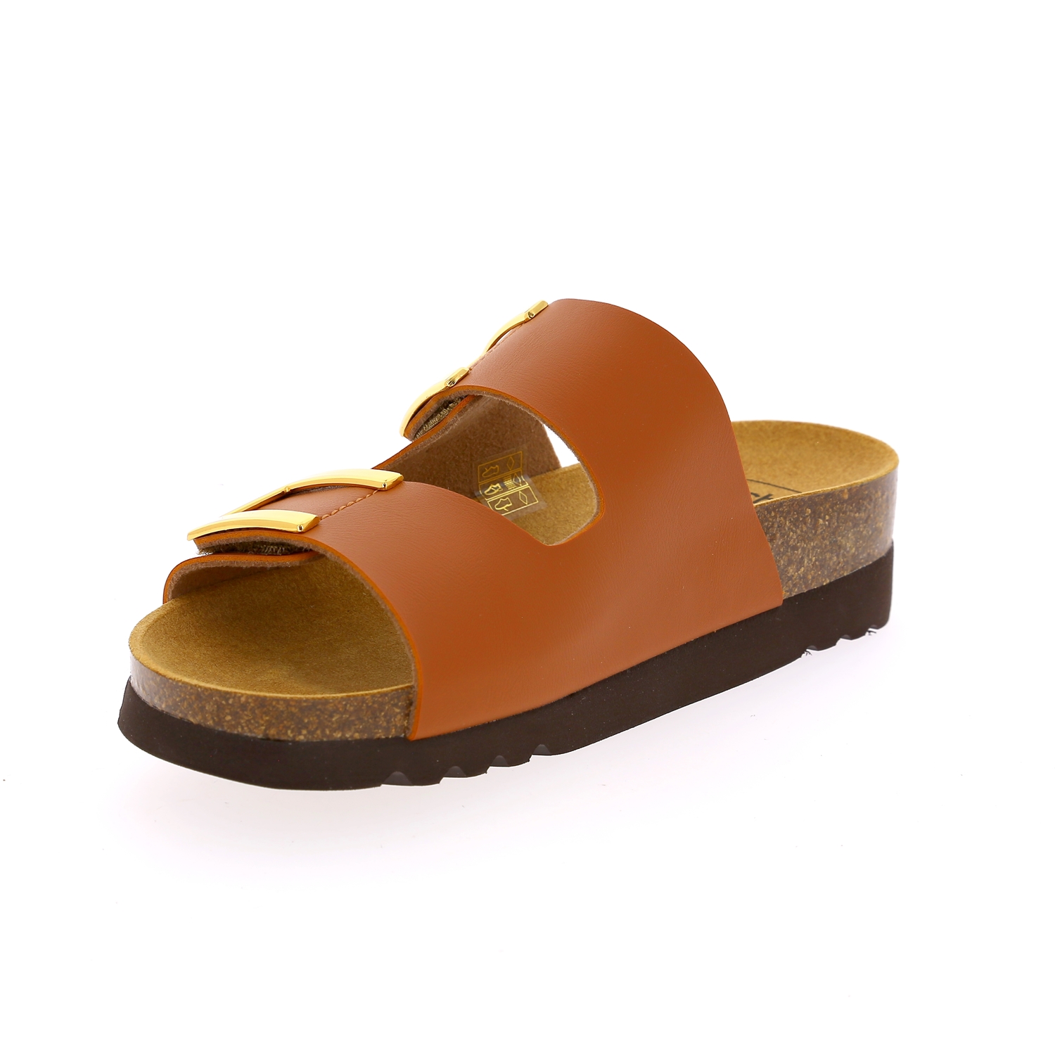 Scholl Muiltjes - slippers cognac