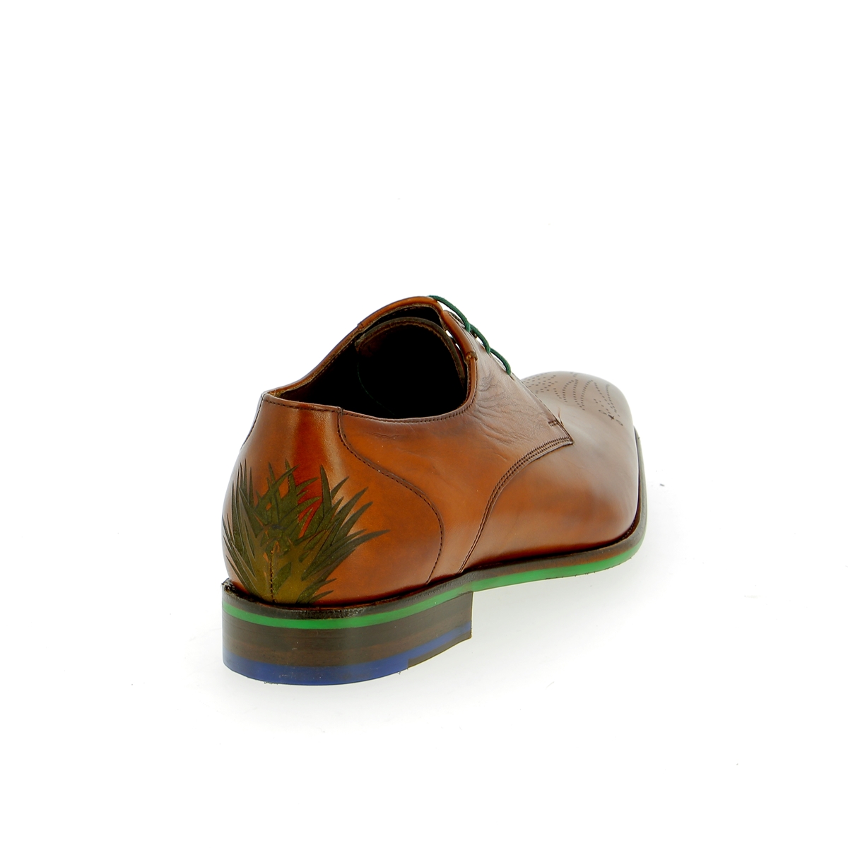 Floris Van Bommel Veterschoenen cognac