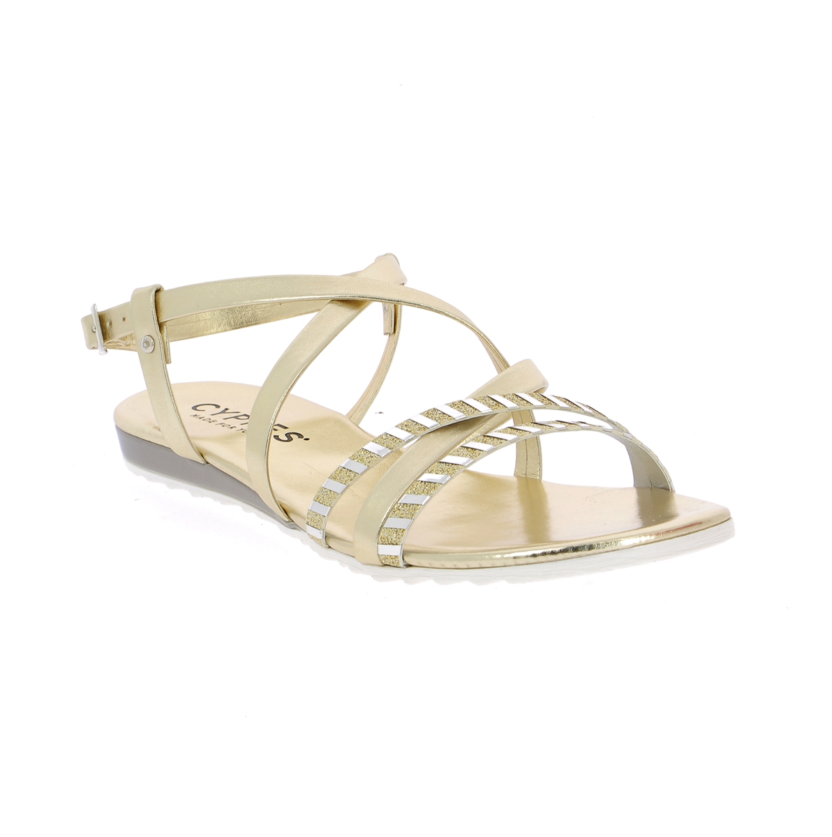 Cypres sandalen top goud